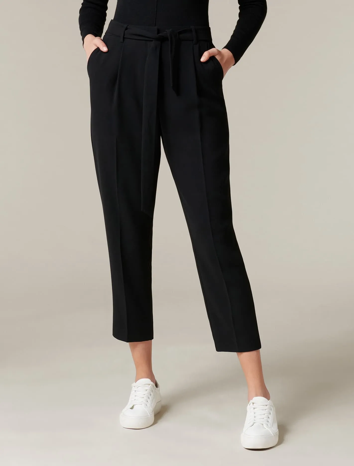 Carmen Tie Waist Tapered Pants