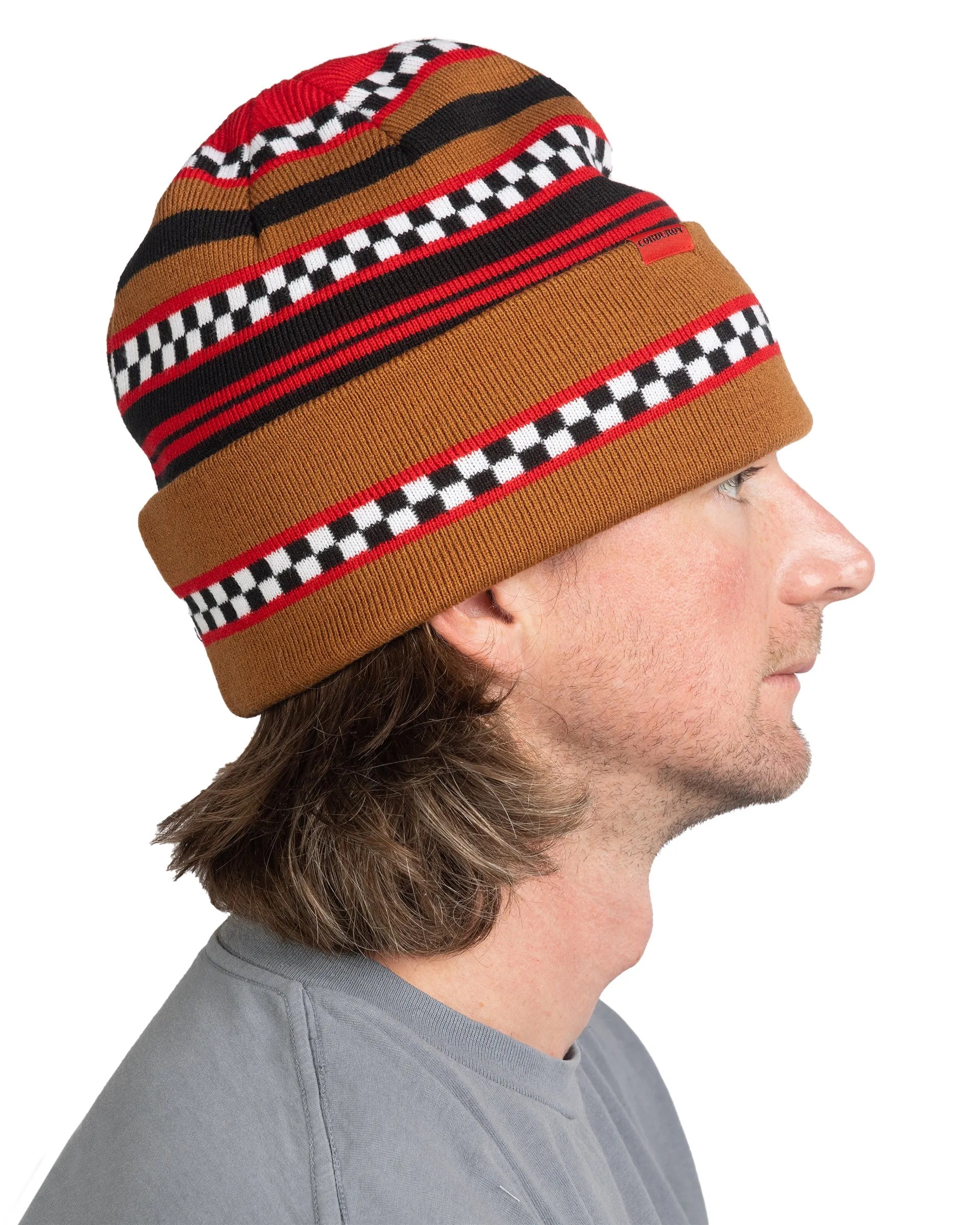 Checkstripe Beanie