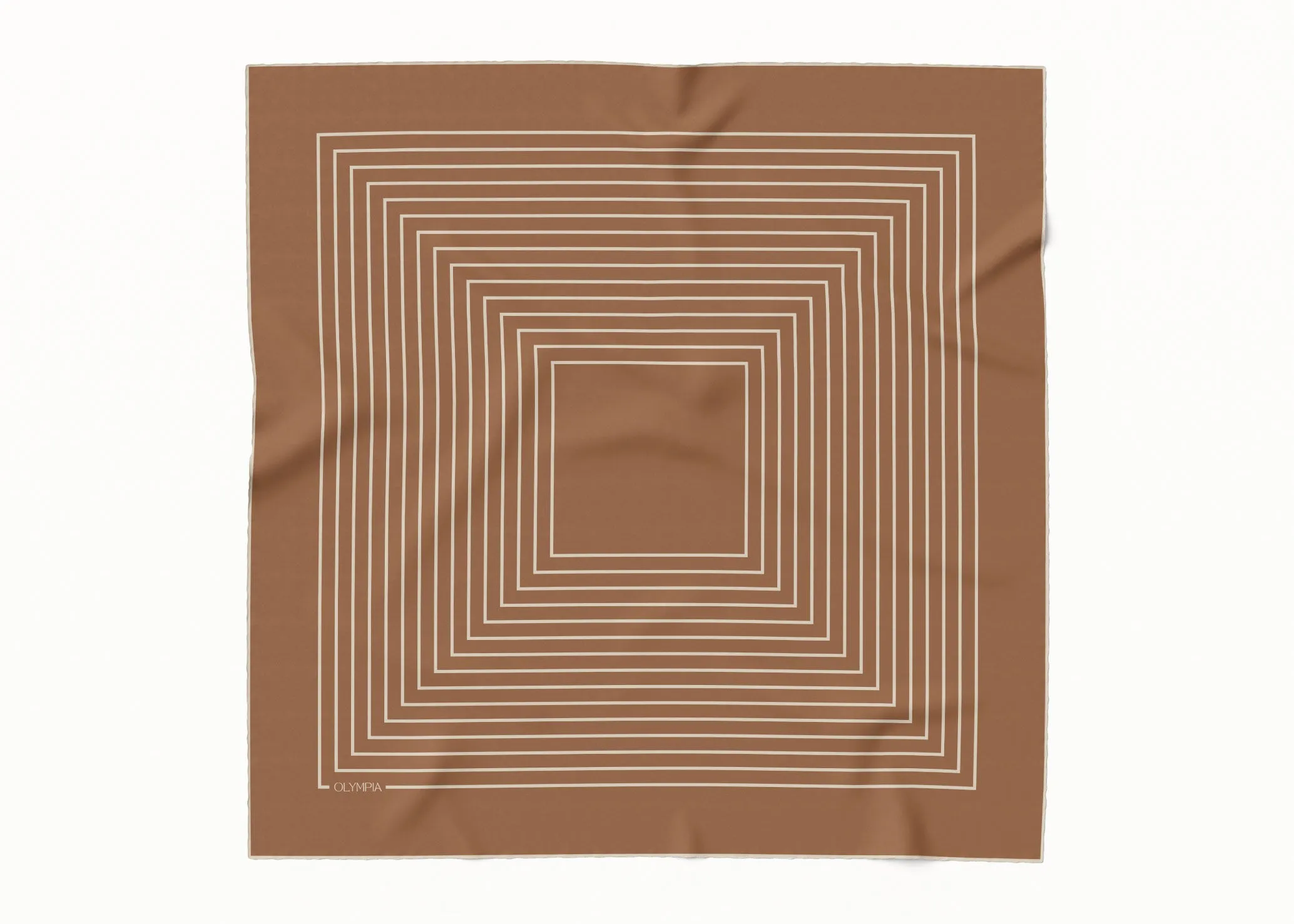 Chloe Tan/Sand Silk Scarf - 89x89cm