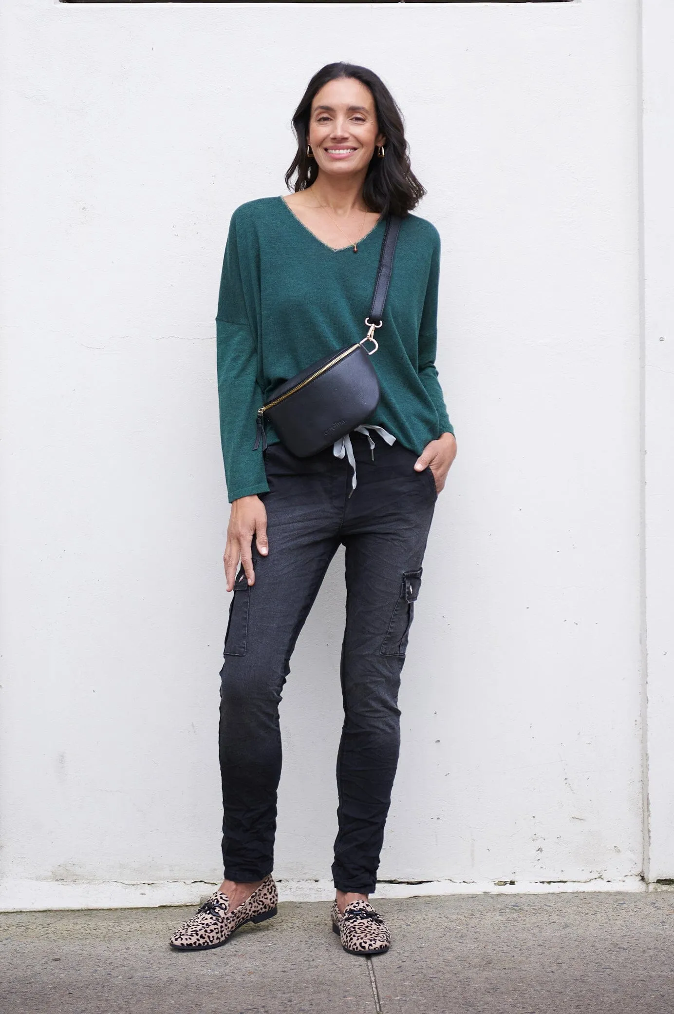 Christina Fine Knit Jumper Forest Green