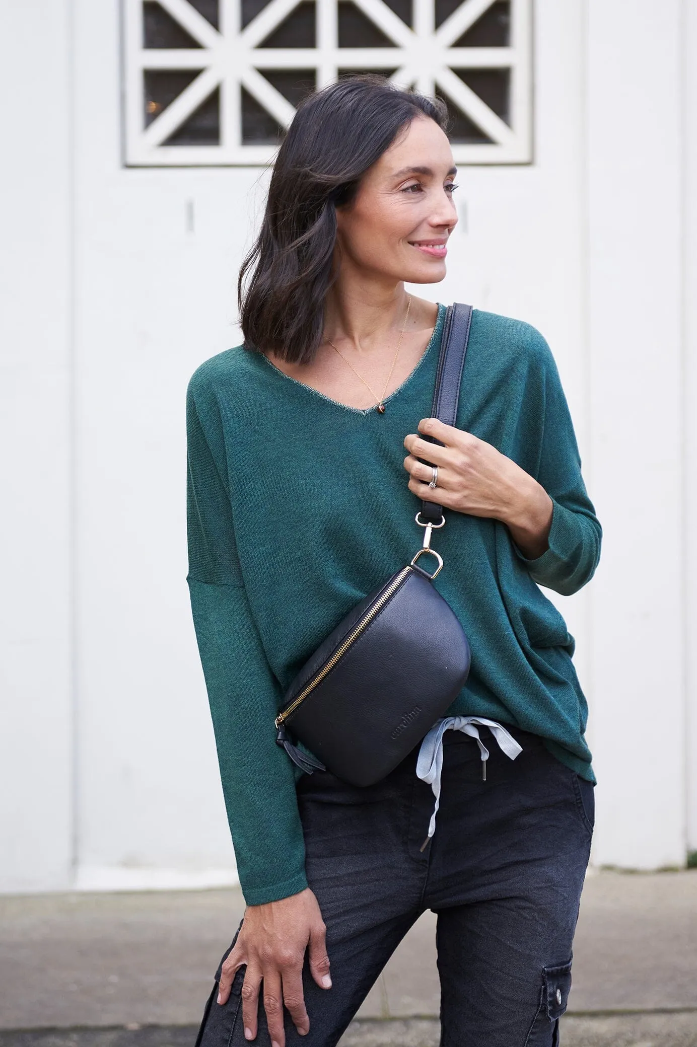 Christina Fine Knit Jumper Forest Green