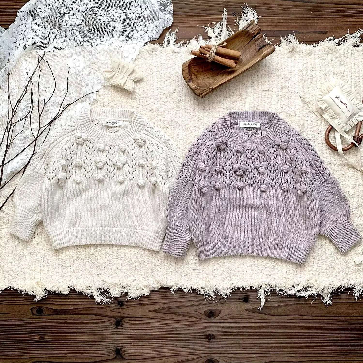 Chunky Textured Sweater - Lavender