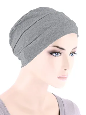 CKC-HEATHERGRAY#Chemo Cloche Cap in Heather Gray