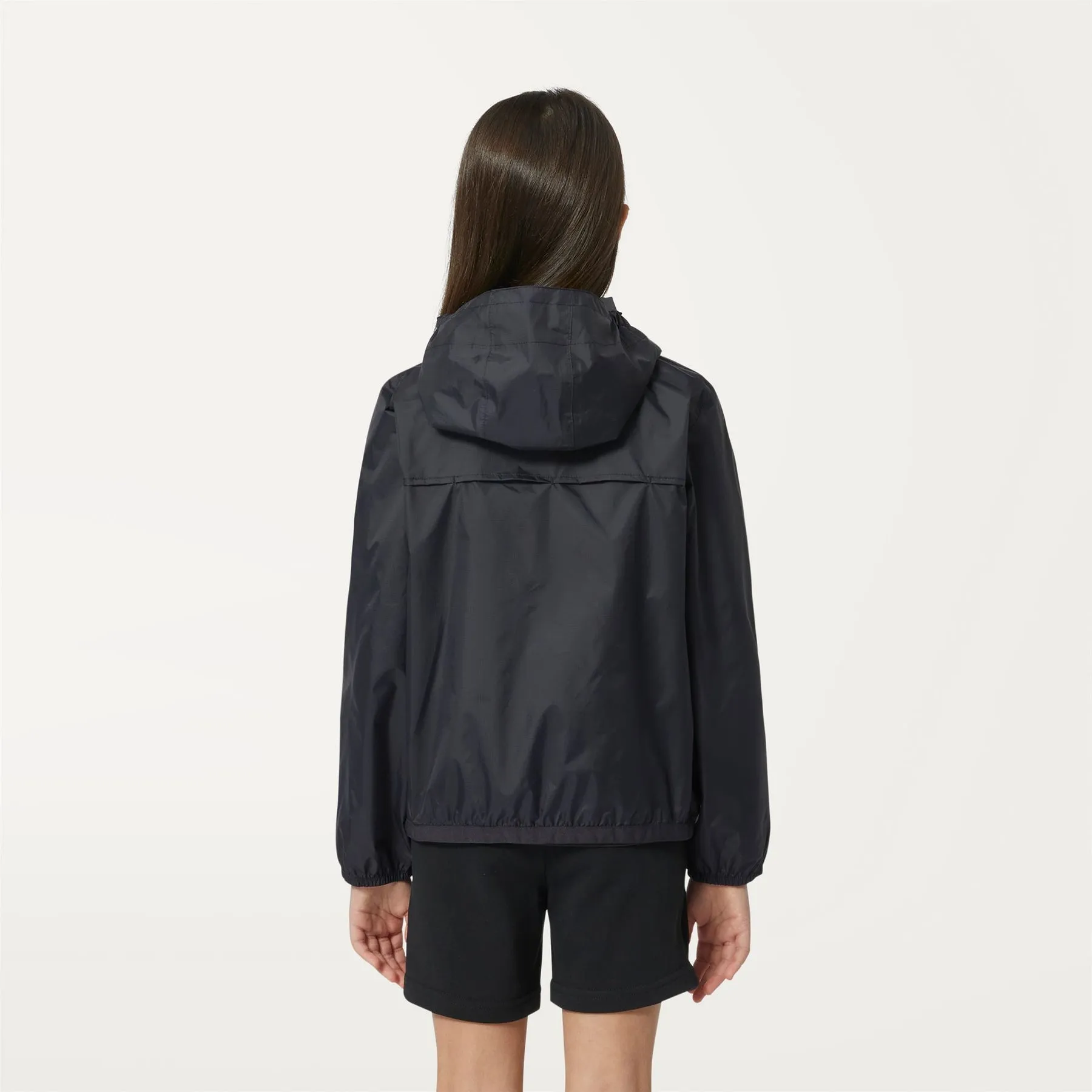 Claude - Kids Packable Full Zip Rain Jacket in Black Pure