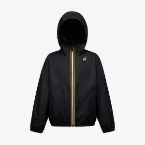 Claude - Kids Packable Full Zip Rain Jacket in Black Pure