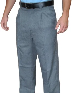 COMBO-PLEATED SLACKS W/EXPANDER WAISTBAND-HEATHER GRAY