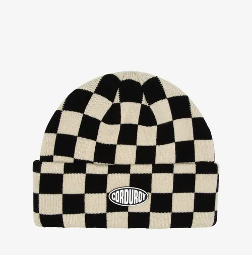 Corduroy Checkmate Beanie - Natural