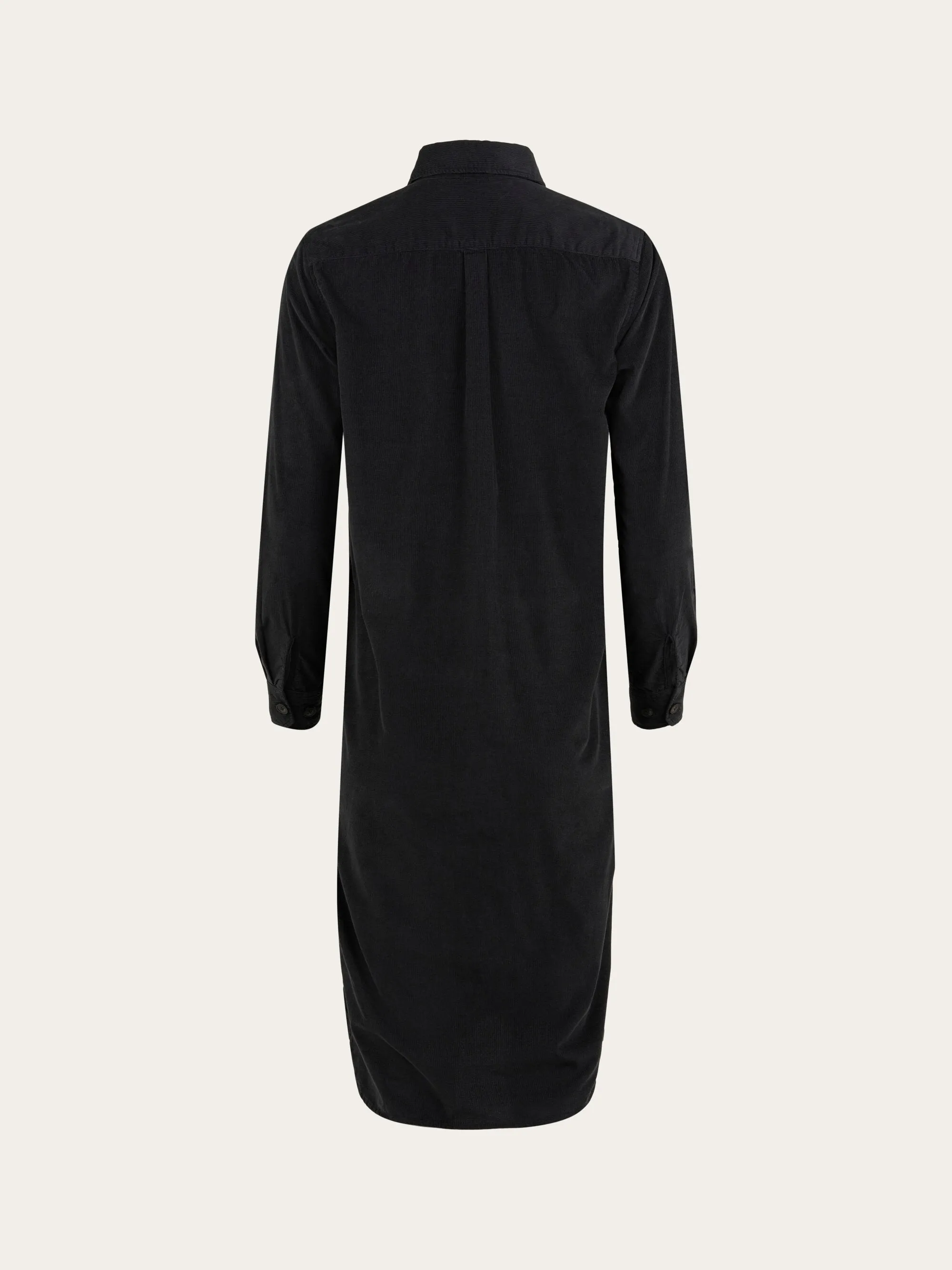 Corduroy shirt dress - Black Jet