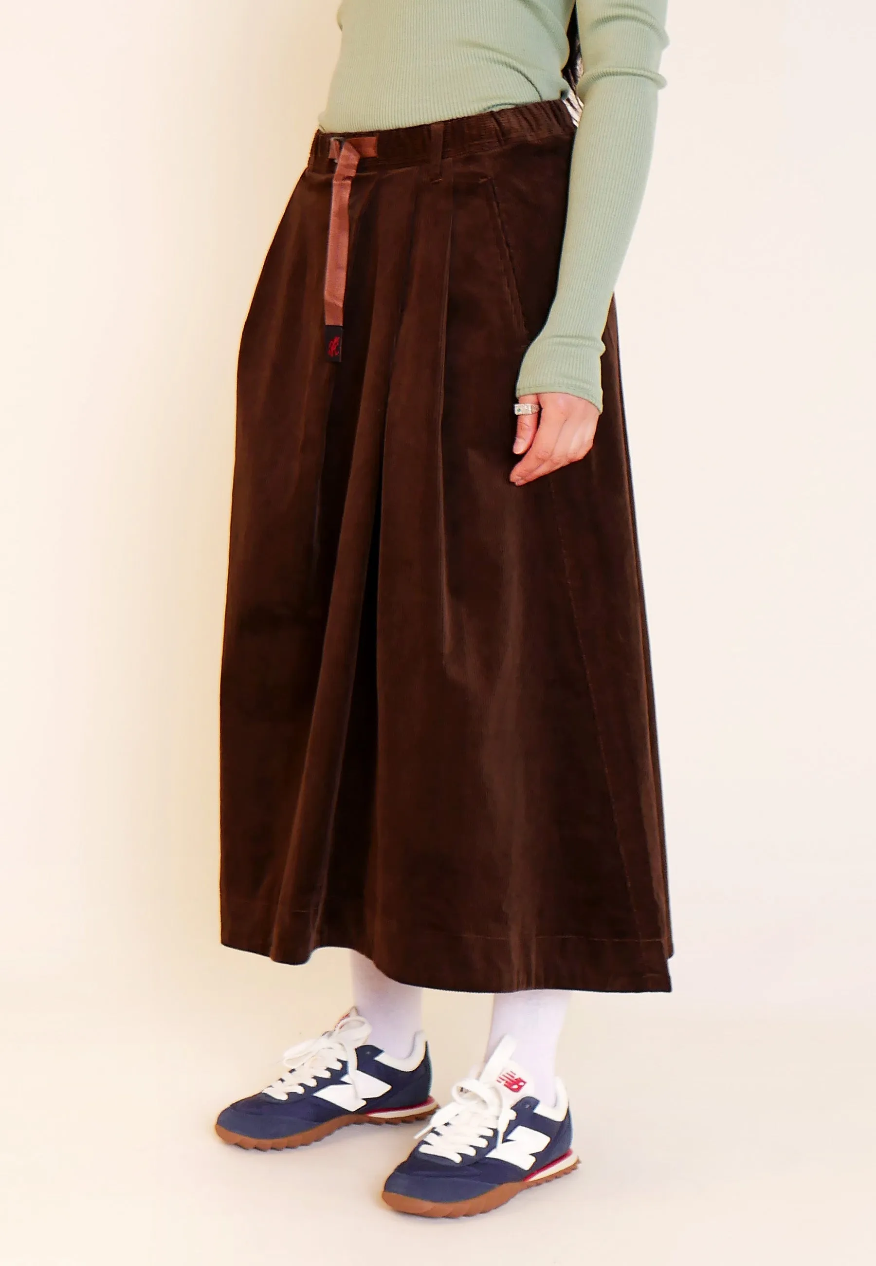 Corduroy Talecut Skirt - Dark Brown