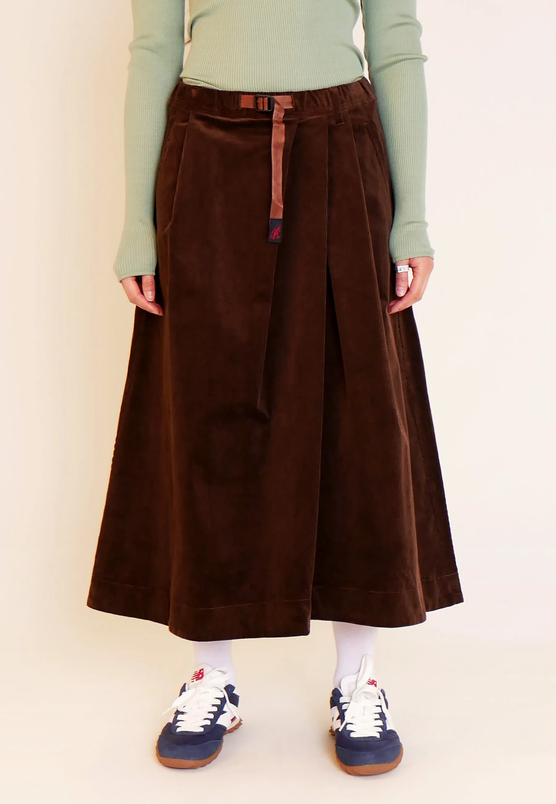 Corduroy Talecut Skirt - Dark Brown