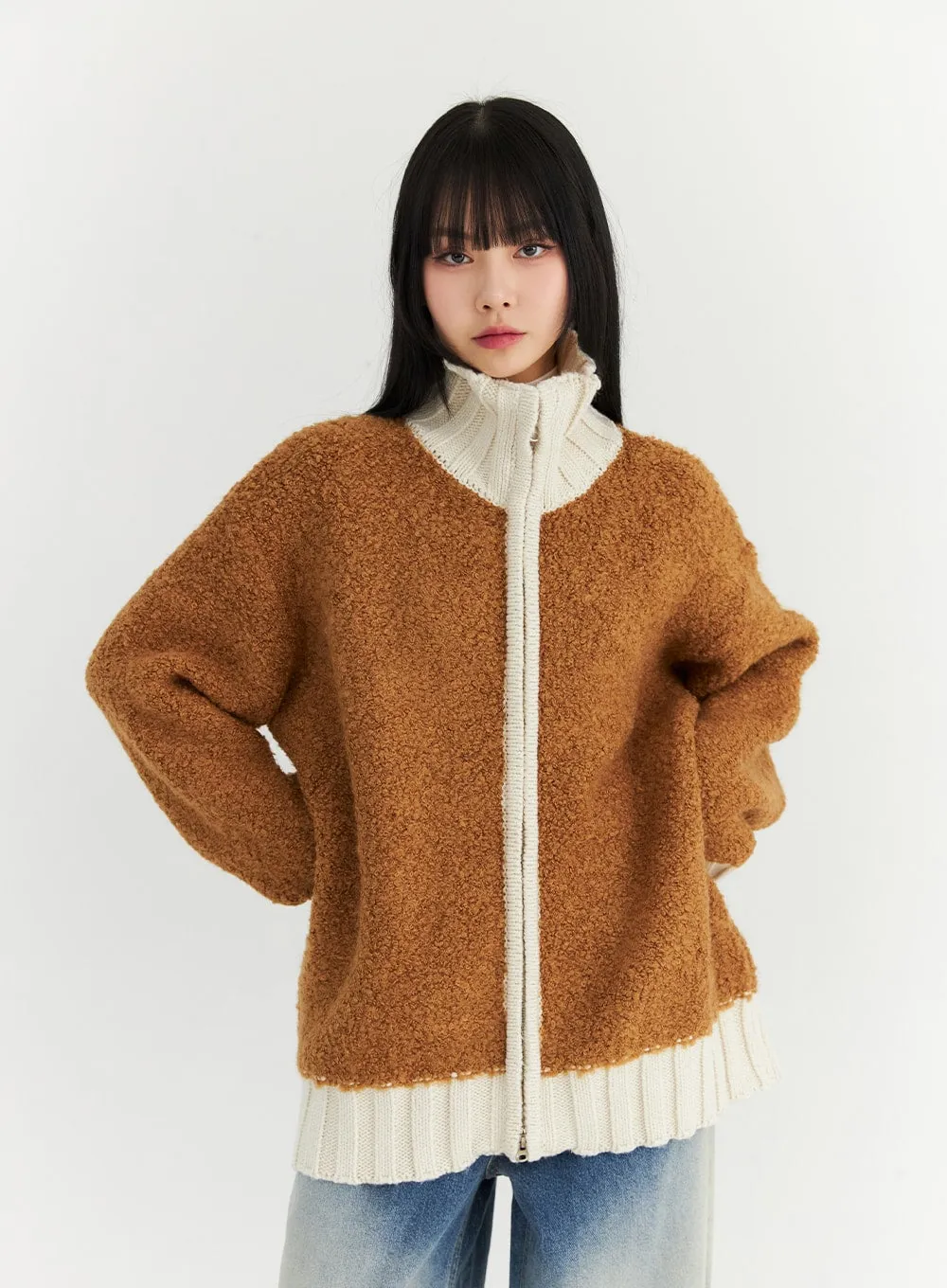 Cozy Oversized Knit Sweater Jacket CN307