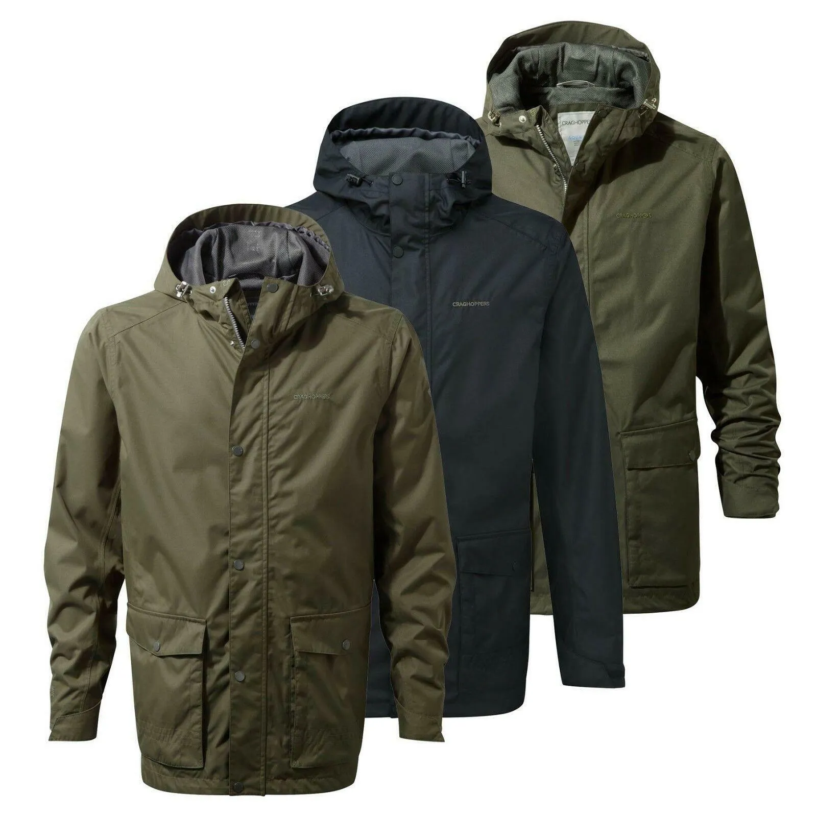 Craghoppers Mens Classic Kiwi Waterproof Jacket With 7 Pockets