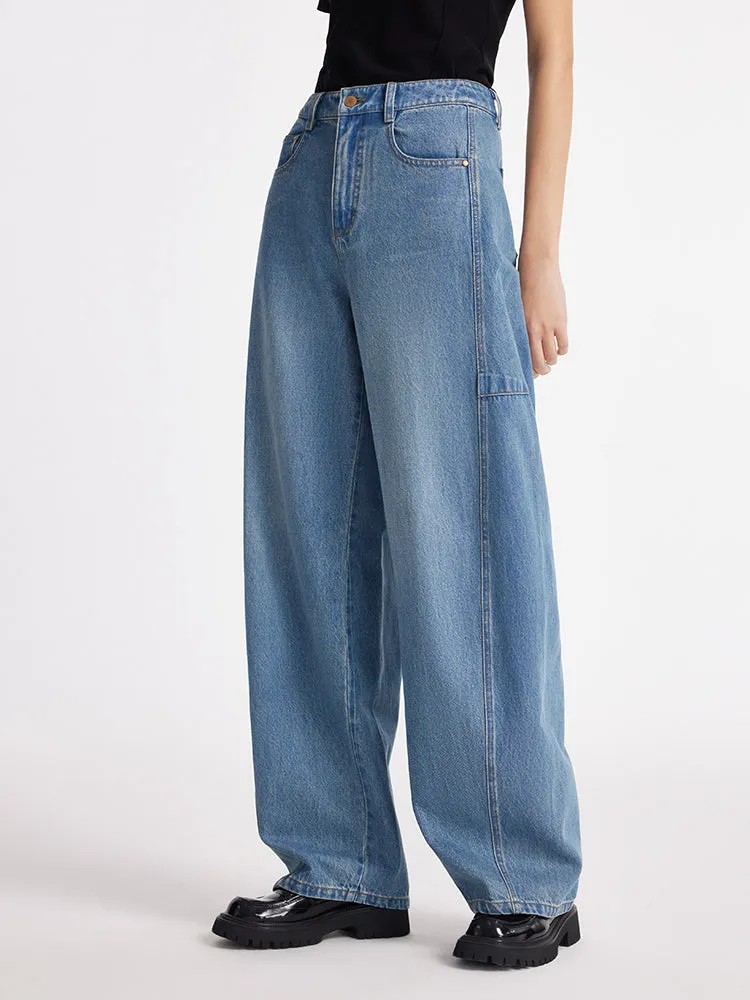 Denim Baggy Barrel Women Jeans