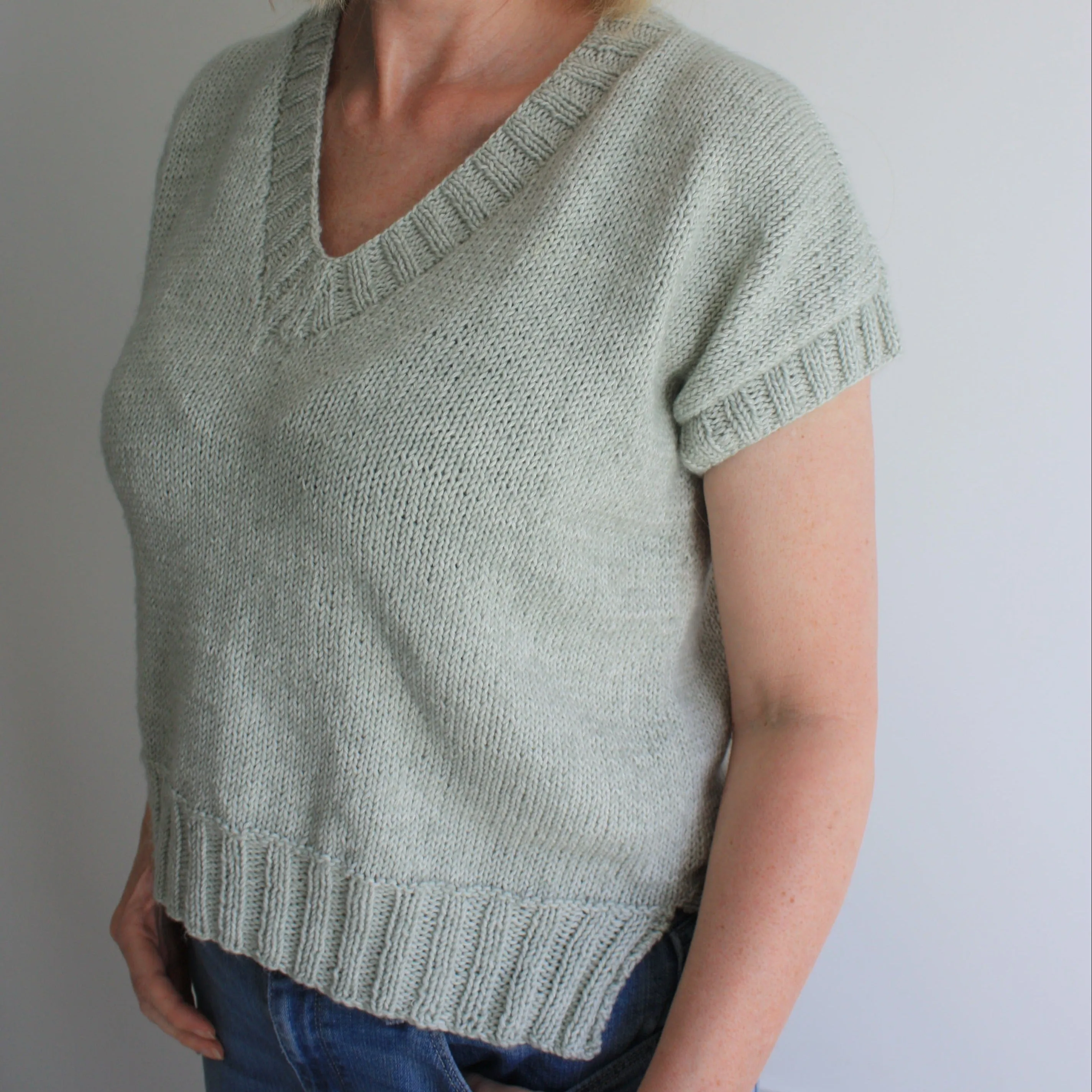 Easy Summer Top Knitting Pattern - Prato Fiorito Tee