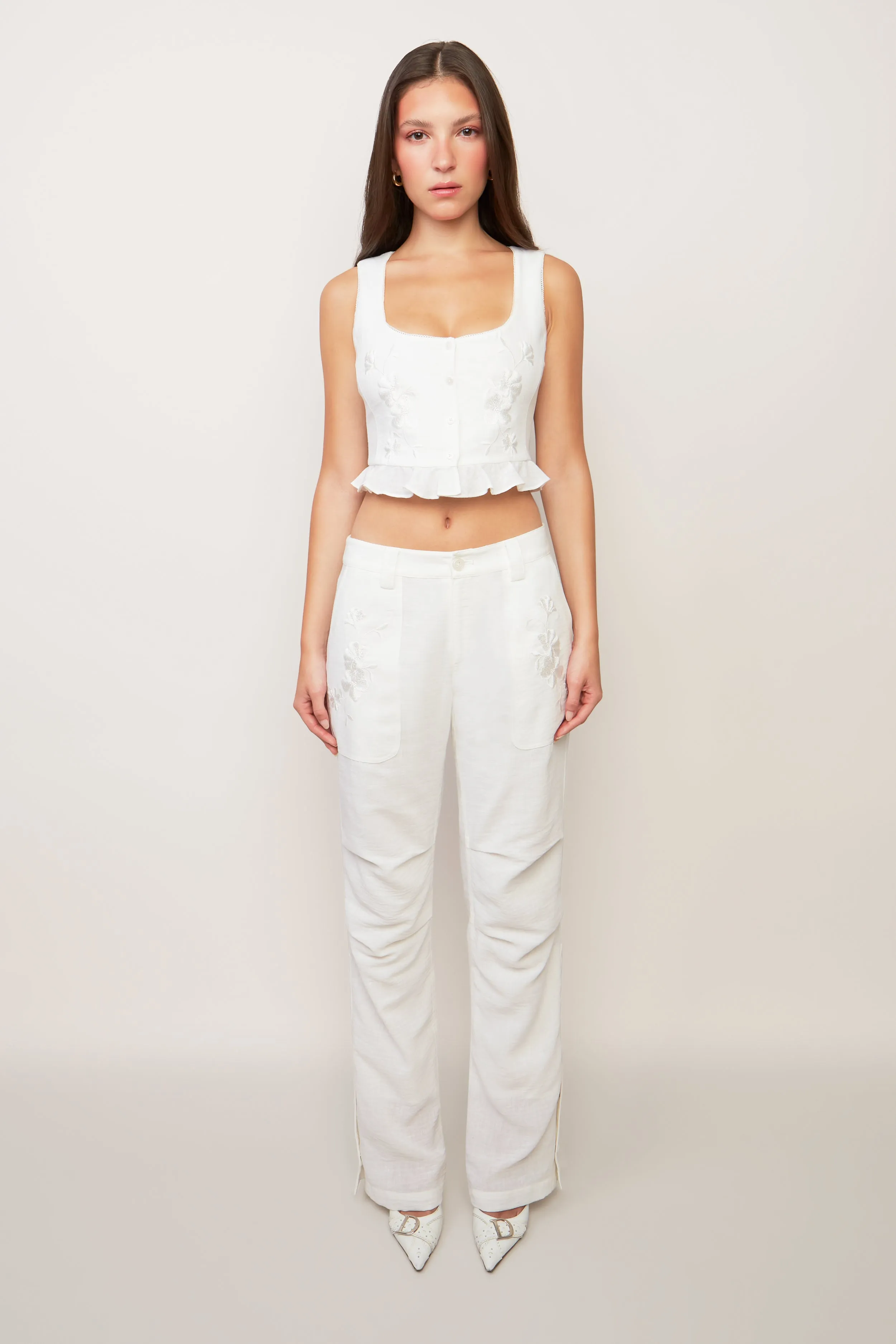 Embroidered Cargo Pant