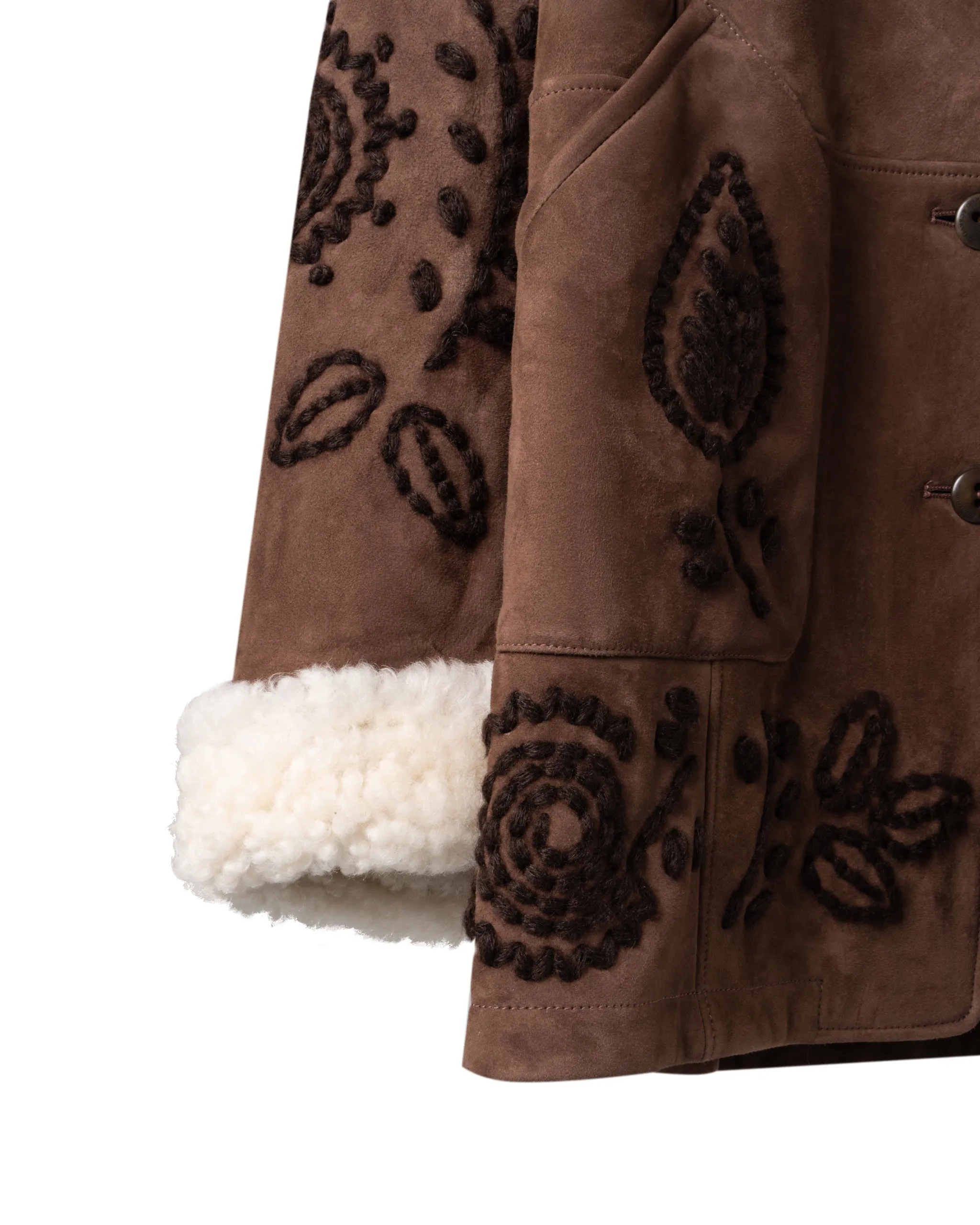 ERMANNO SCERVINO | SHEARLING TRIM JACKET