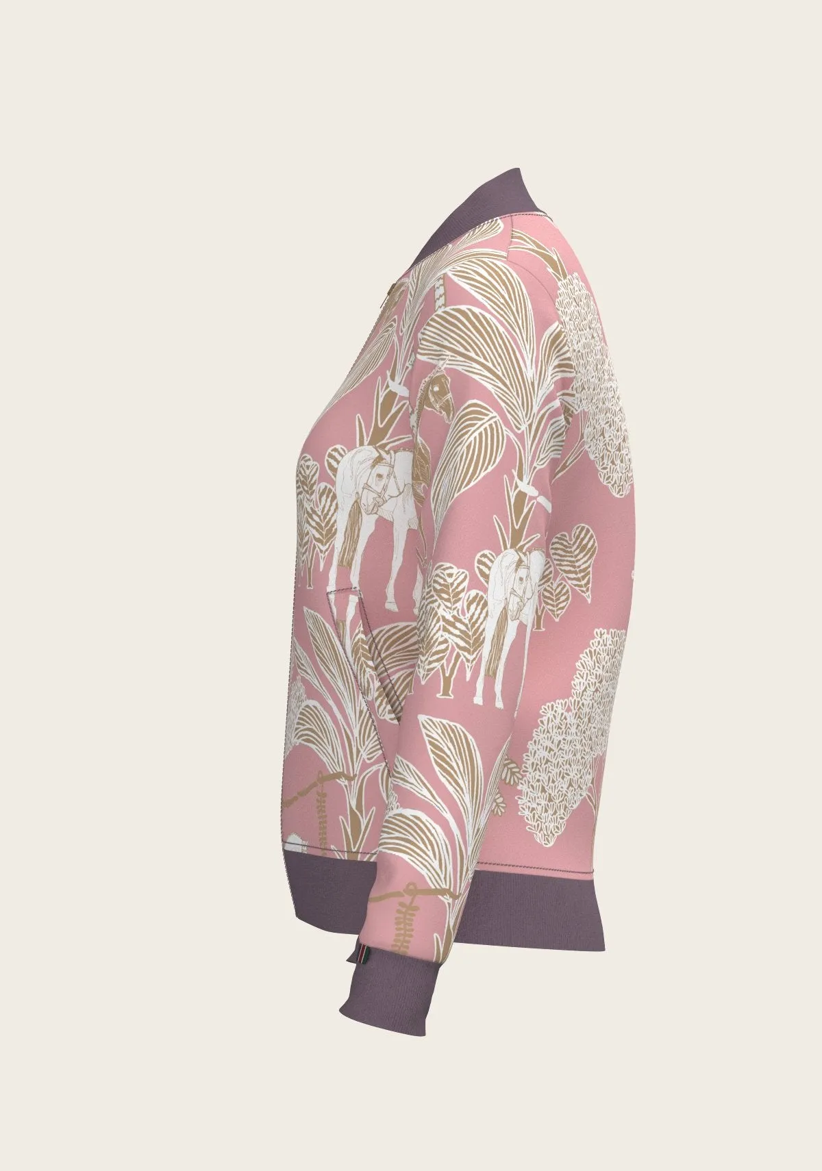  Espoir Equestrian Poppy Seed Island Horses Reversible Jacket