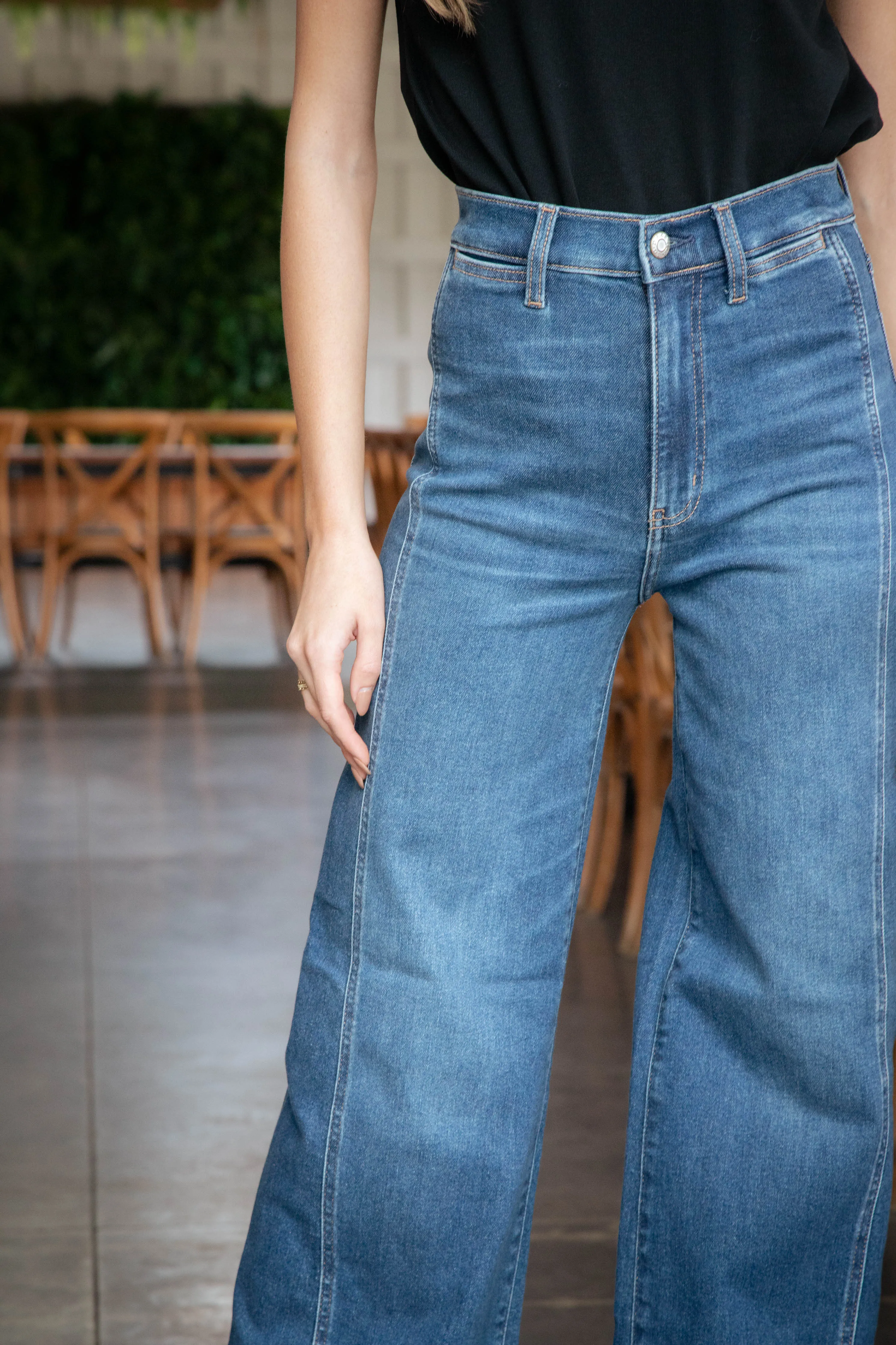 Far Out Seam Detail Jeans, Waterfall | Daze