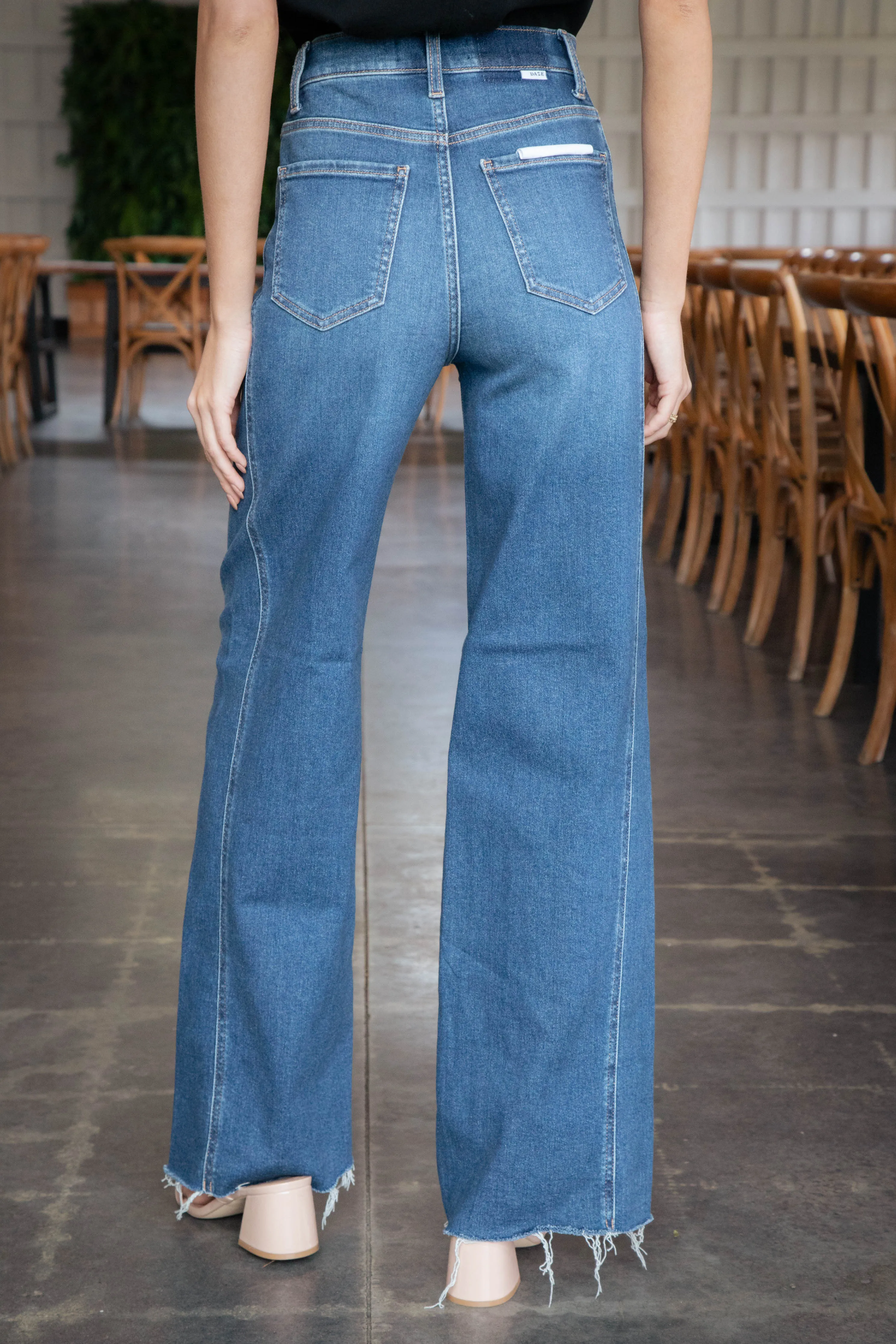 Far Out Seam Detail Jeans, Waterfall | Daze