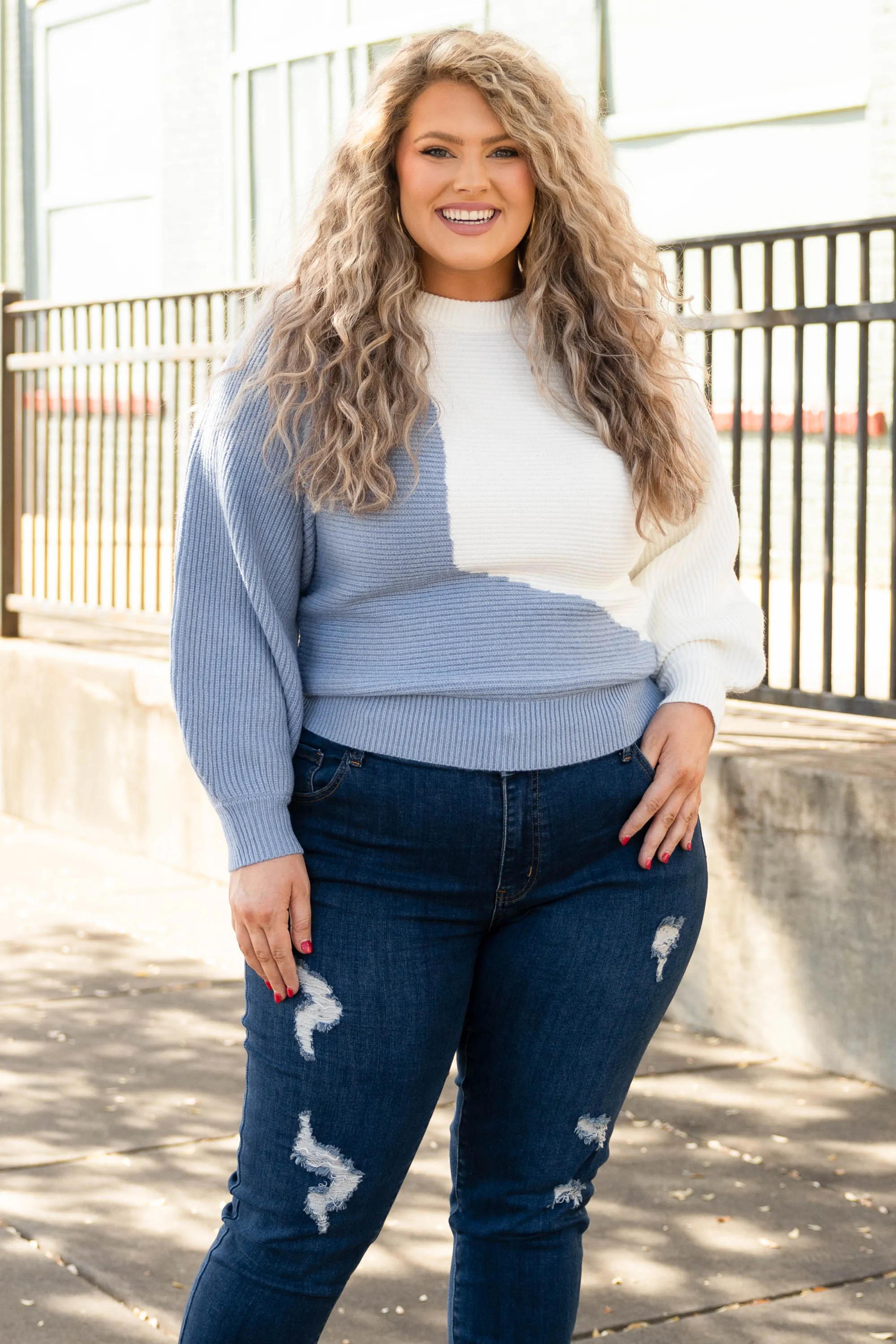 Fearless Beauty Sweater, Blue