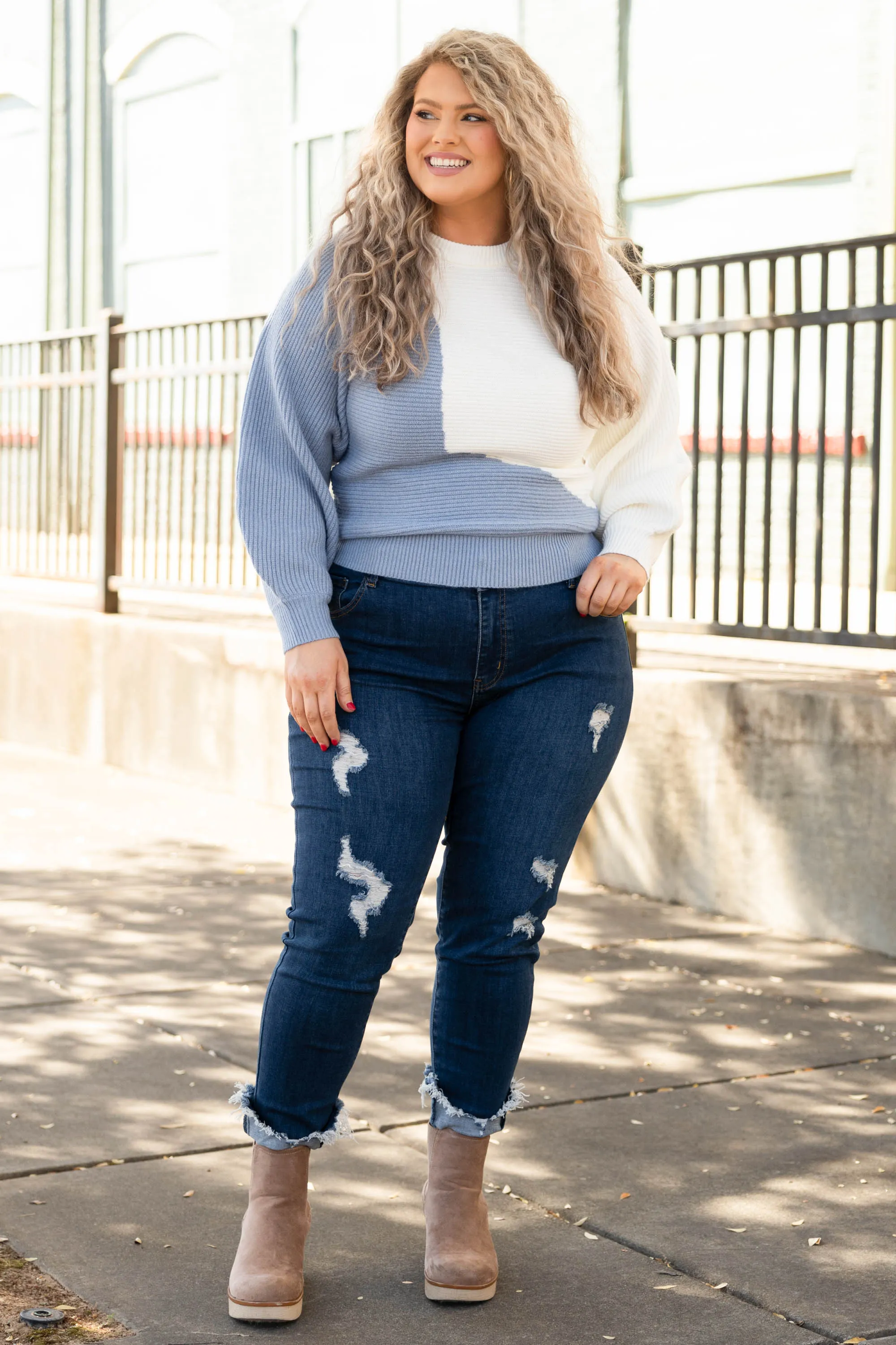 Fearless Beauty Sweater, Blue