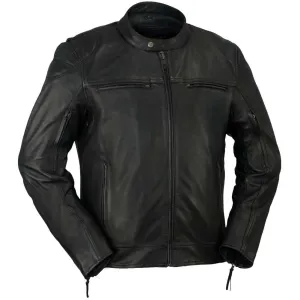 First Mfg Mens Top Performer Vented Leather Motorcycle Jacket