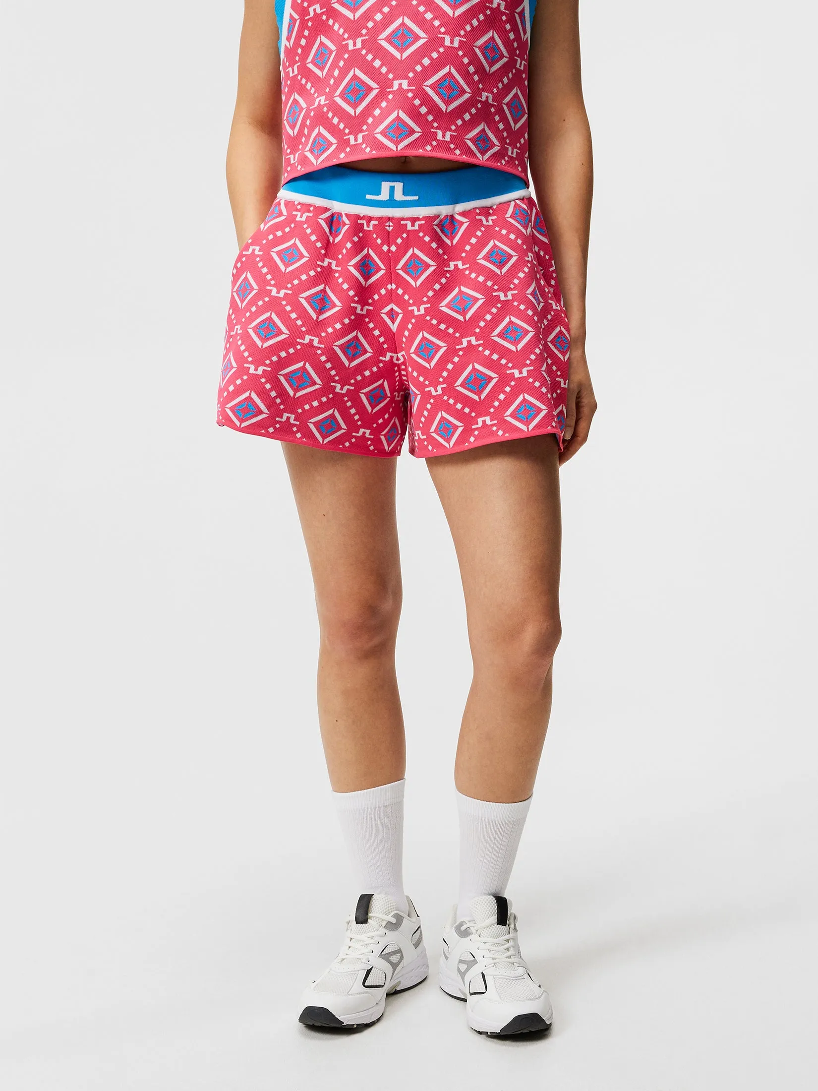 Flare Knitted Shorts / Blue Diamond Logo