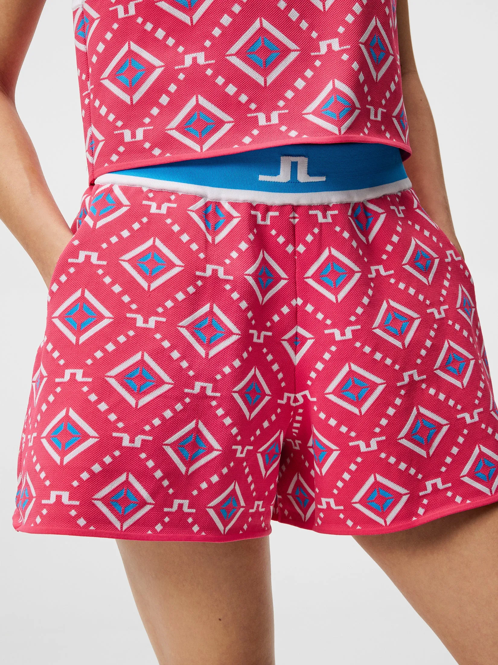 Flare Knitted Shorts / Blue Diamond Logo