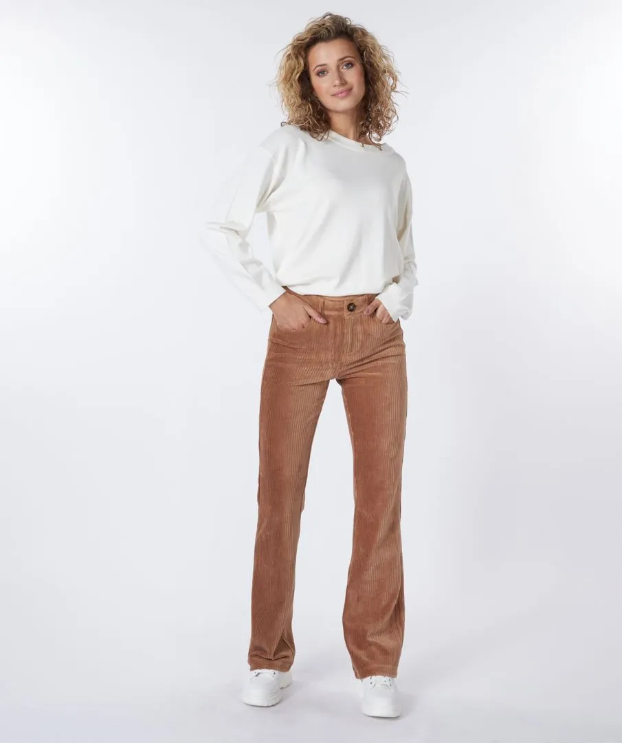 Flare Rib Corduroy Trousers