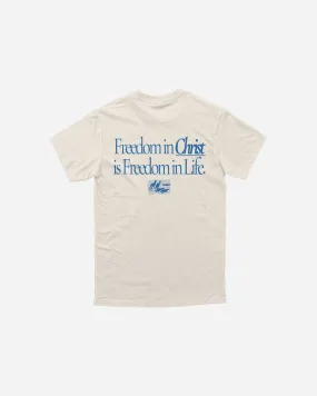 FREEDOM IN CHRIST TEE (CREAM)