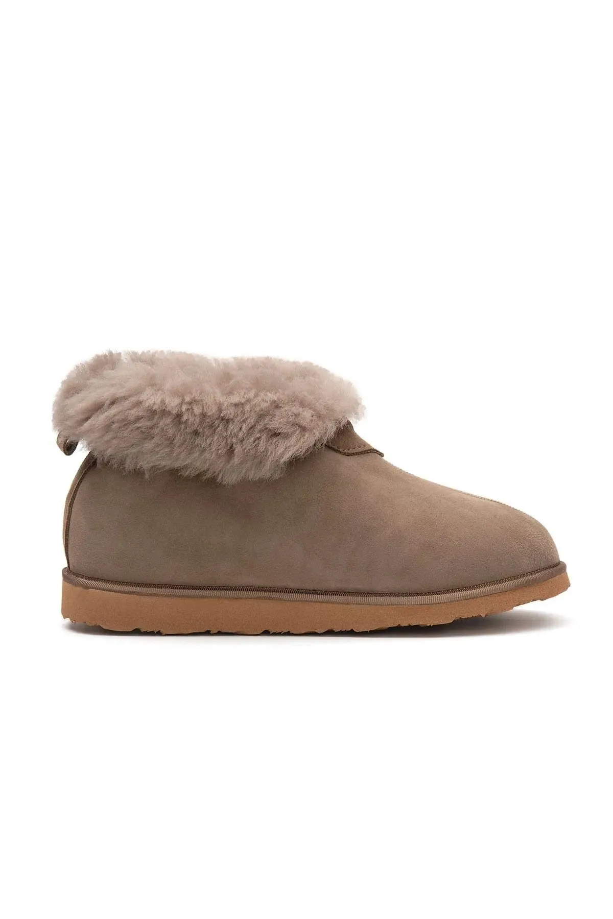 Genuine Suede Sheepskin Unisex Fudnap 191200 Mink