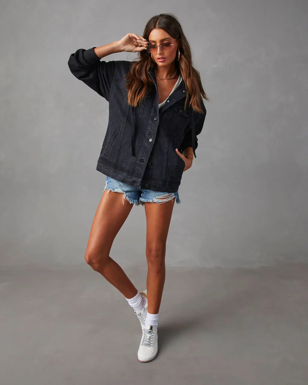 Gerardi Hooded Denim Jacket