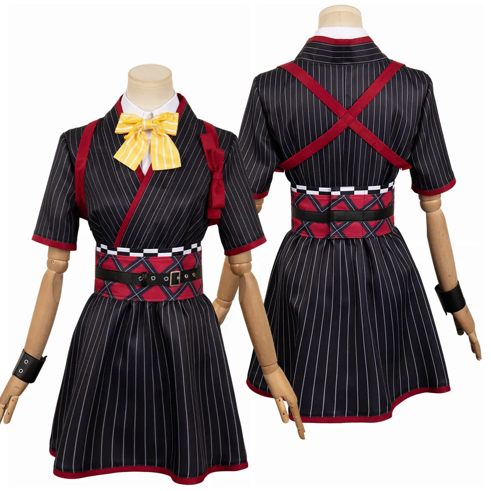 Girls Band Cry 2024 Subaru Awa Women Black Dress Party Carnival Halloween Cosplay Costume