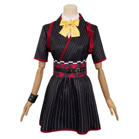 Girls Band Cry 2024 Subaru Awa Women Black Dress Party Carnival Halloween Cosplay Costume