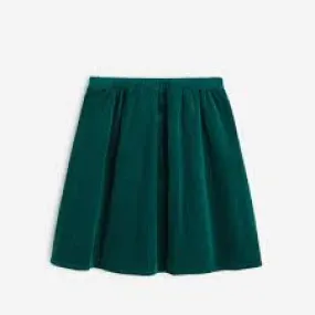 Girls' green corduroy skirt