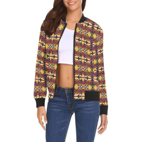 Golden Clouds Bomber Jacket for Women