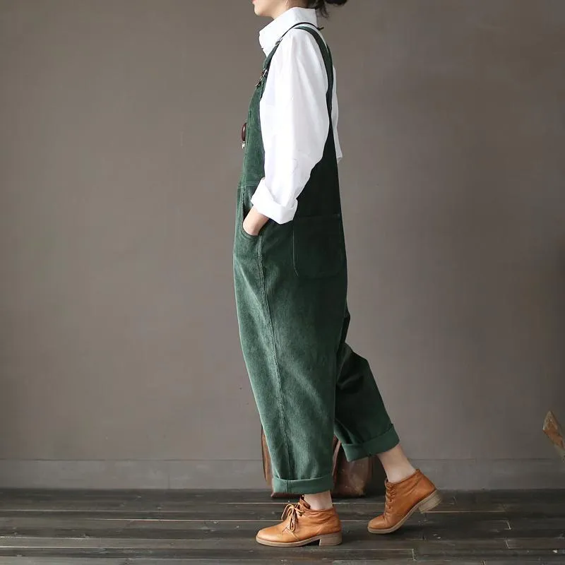 Green Corduroy Overall