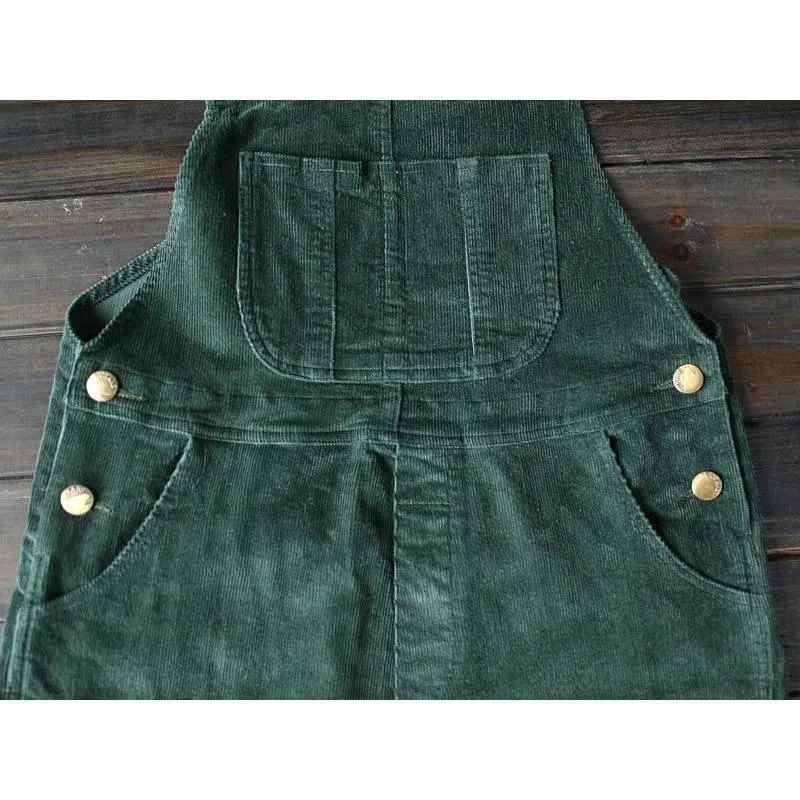 Green Corduroy Overall