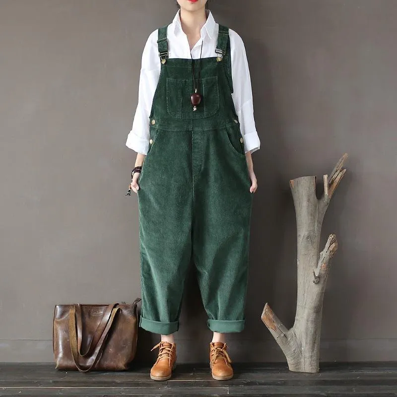 Green Corduroy Overall