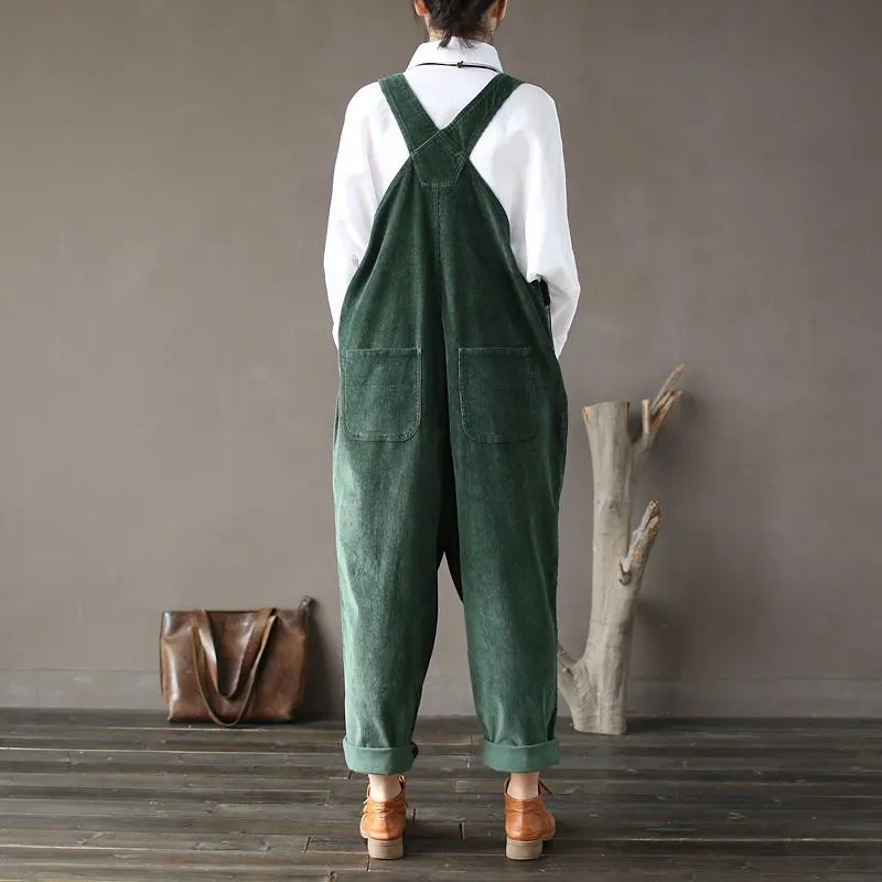 Green Corduroy Overall