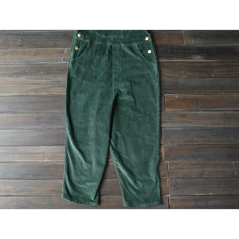 Green Corduroy Overall