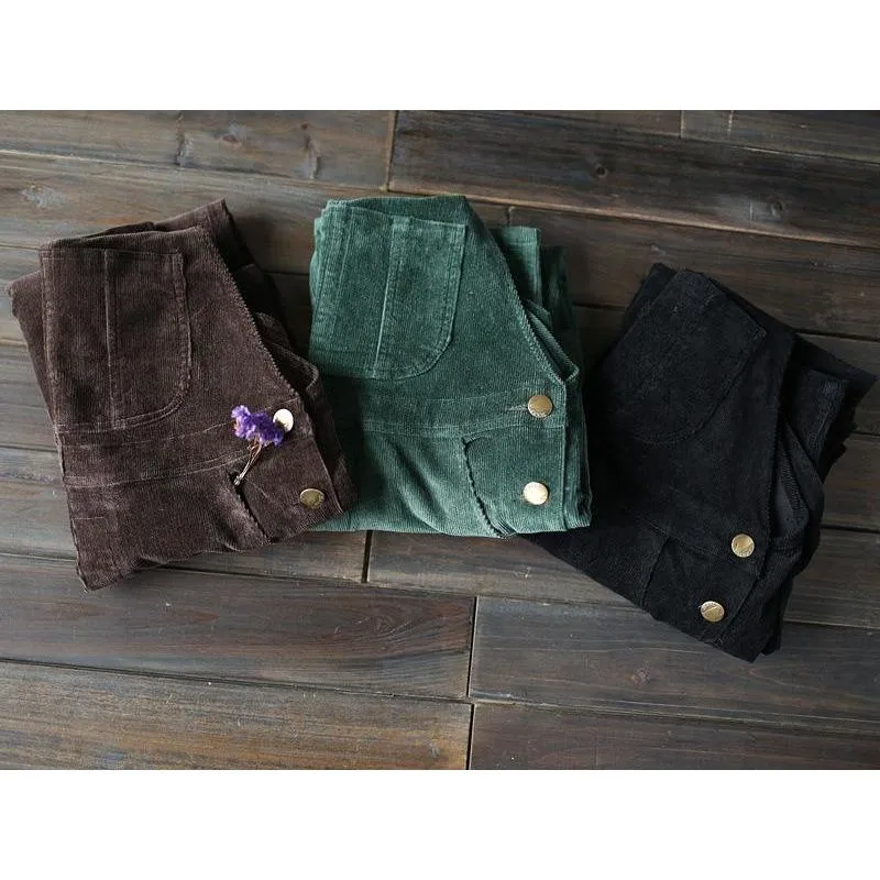 Green Corduroy Overall