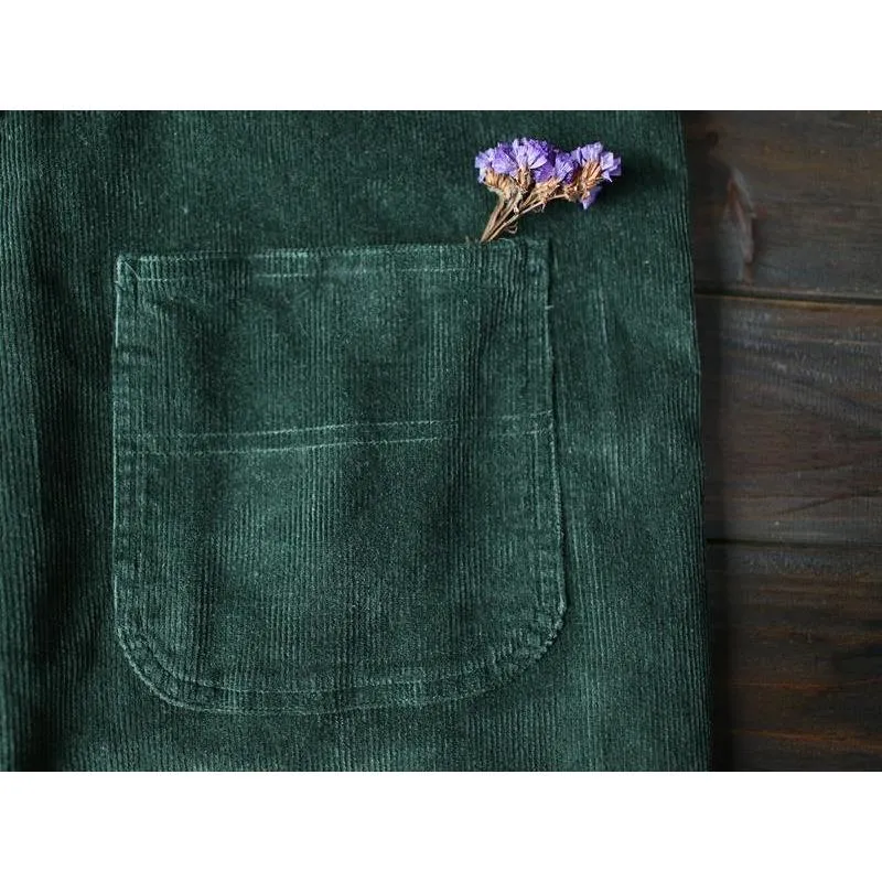 Green Corduroy Overall