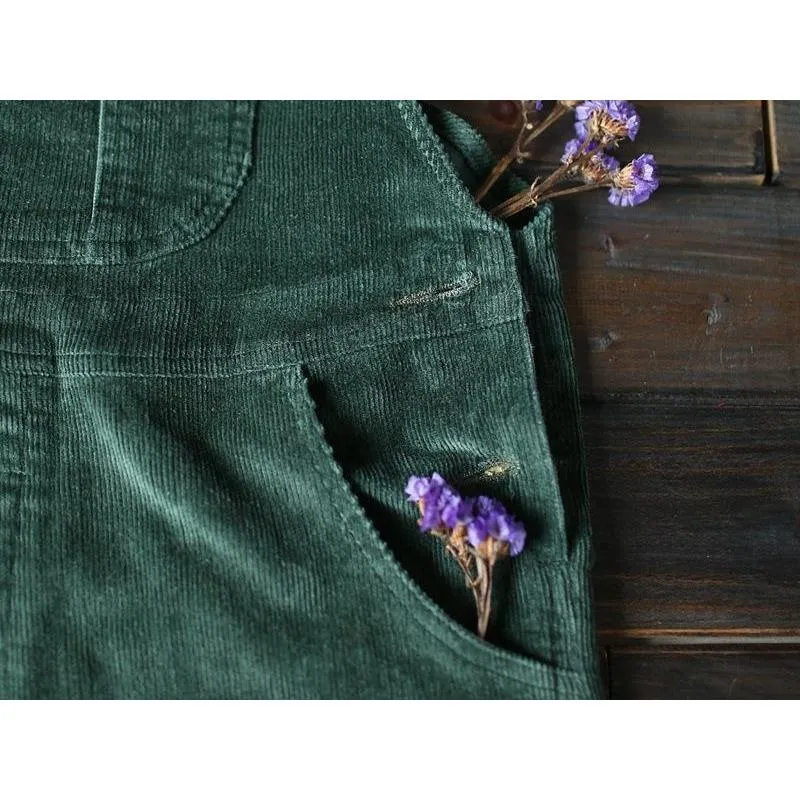 Green Corduroy Overall