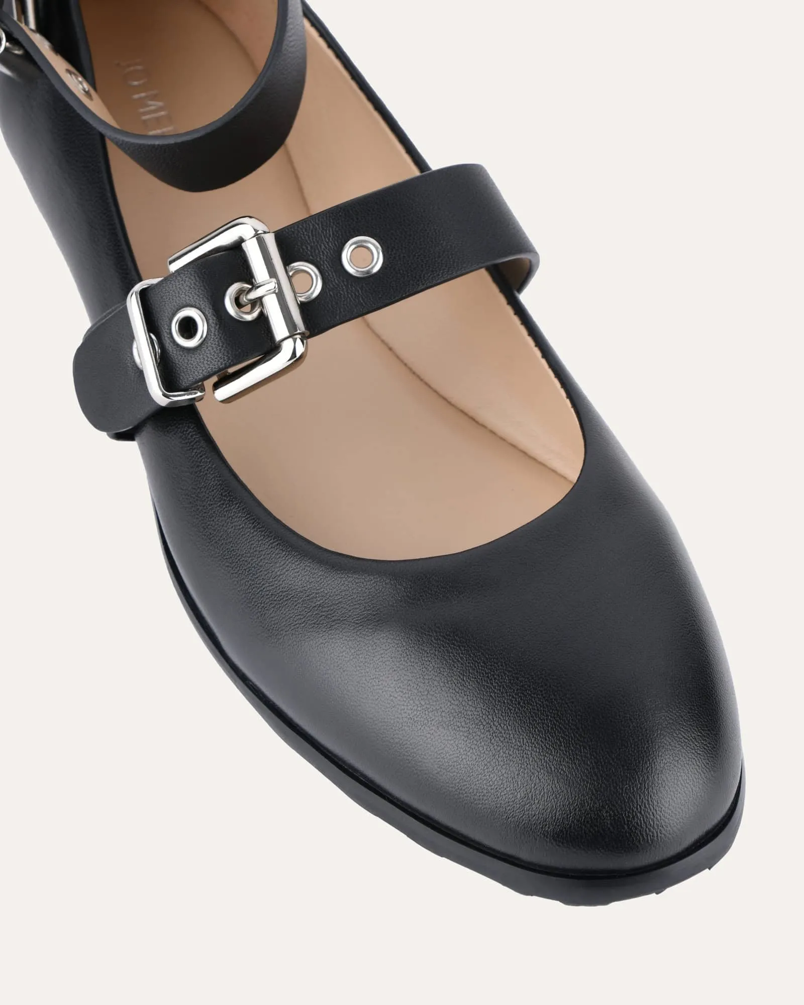 HERA CASUAL FLATS BLACK LEATHER