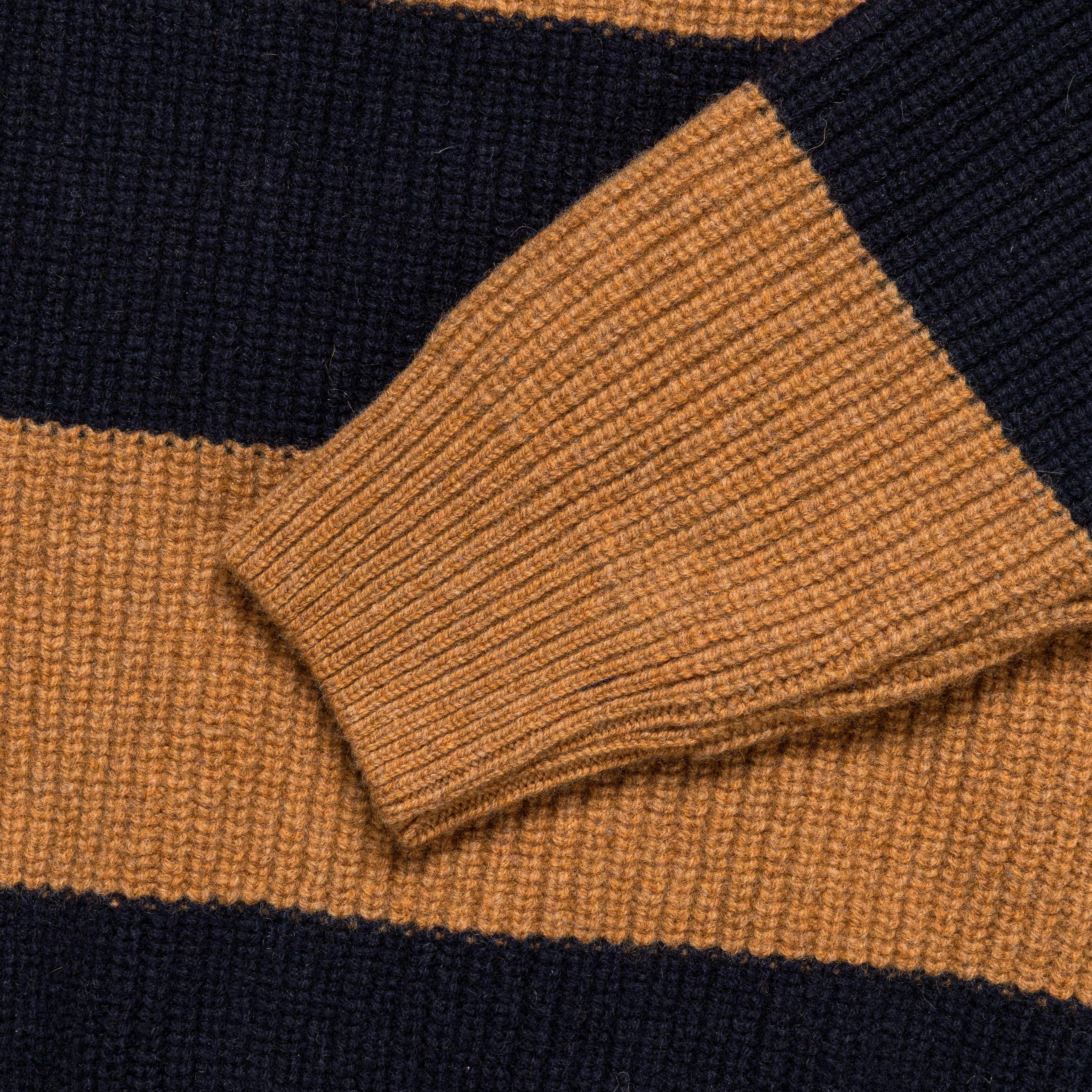 Heritage Pullover Knit - Dark Sunflower/Navy