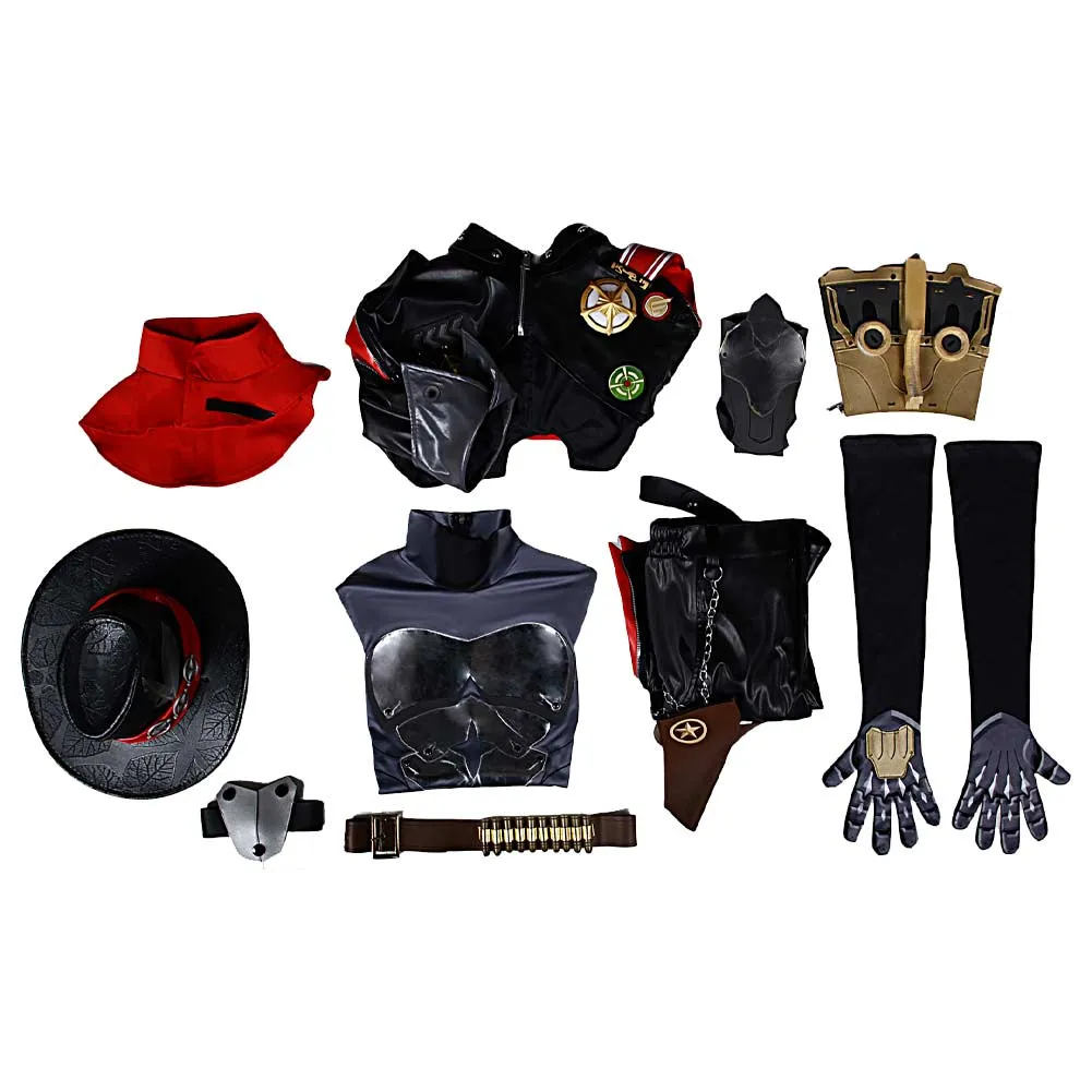 Honkai: Star Rail Boothill Black Outfit Party Carnival Halloween Cosplay Costume