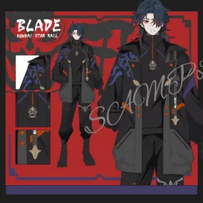 Honkai Starrail Game Character Blade Design Element Cosplay Outfit Jacket, Sweater, Pants