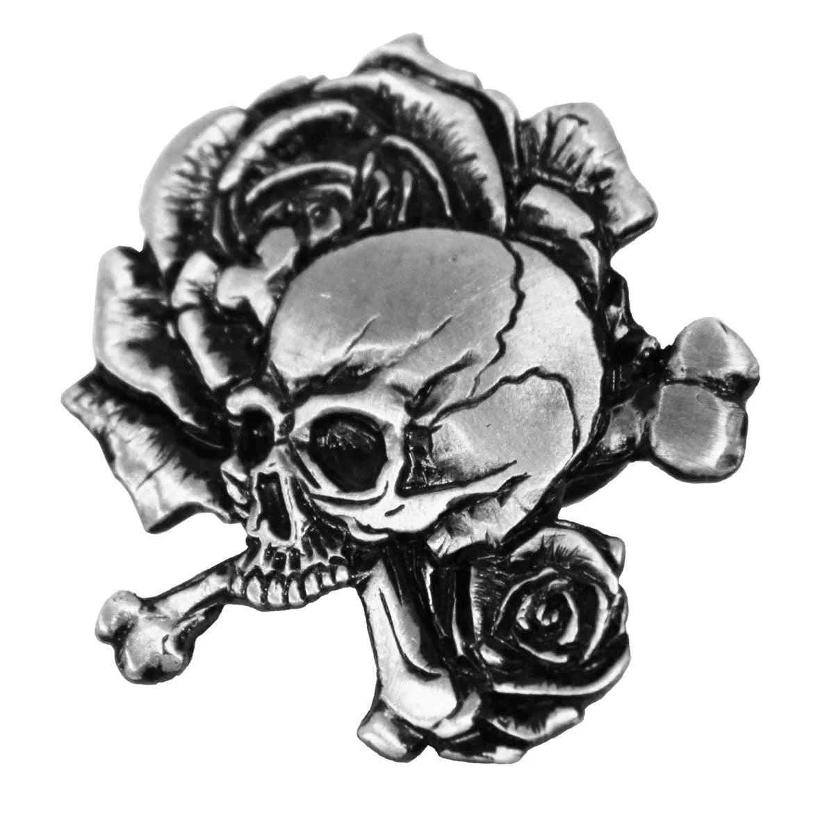 Hot Leathers PNA1235 Skull Roses Pin