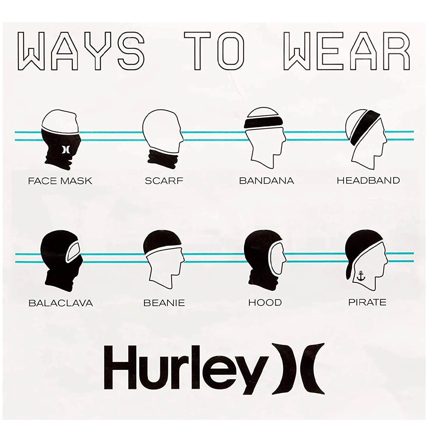 Hurley | Lightweight Multi-Purpose Mask With Neck Gaiter